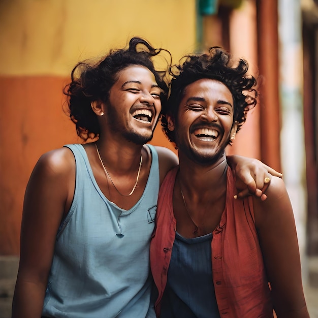 two women pose for a picture with the word  on it