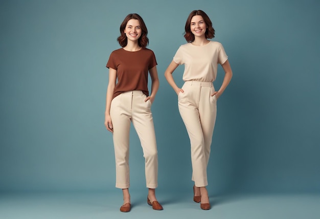 two women posing for a photo with their hands on their hips