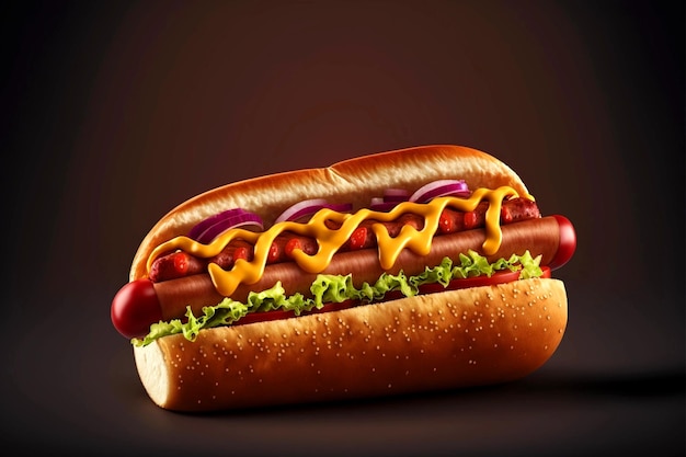 Typical American Hot Dog