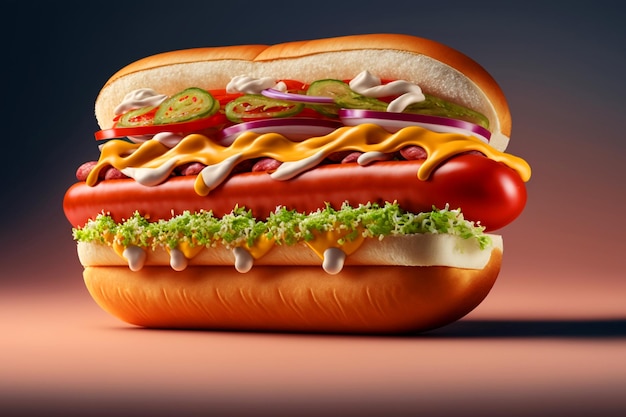 Typical American Hot Dog