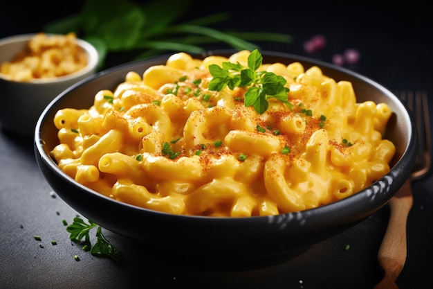 Typical American macaroni and cheese in bowl Mac and cheese