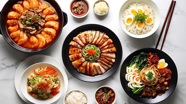 Photo typical korean foods