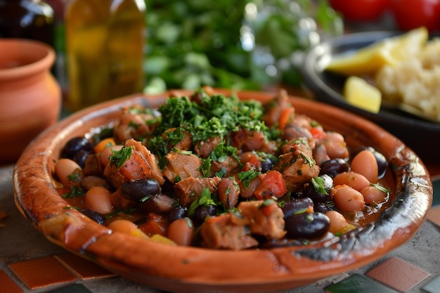 Photo typical portuguese dish feijoada a transmontana