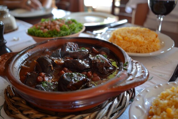 Photo typical portuguese dish feijoada a transmontana