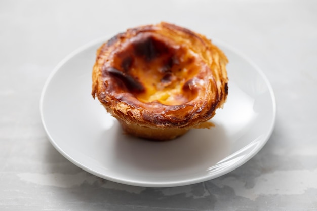 Typical portuguese egg tart pastel de nata