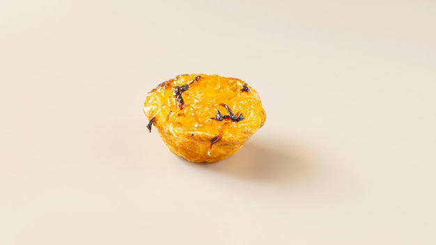 Typical Portuguese squash dessert on beige background