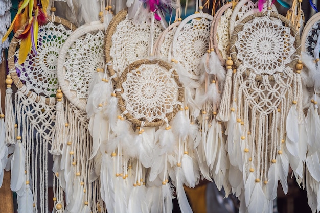 Typical souvenir shop selling souvenirs and handicrafts of bali at the famous ubud market indonesia