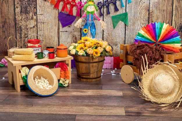 Typical table arrangements for the Brazilian June festival