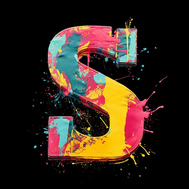 Typographic graphic of the letter S