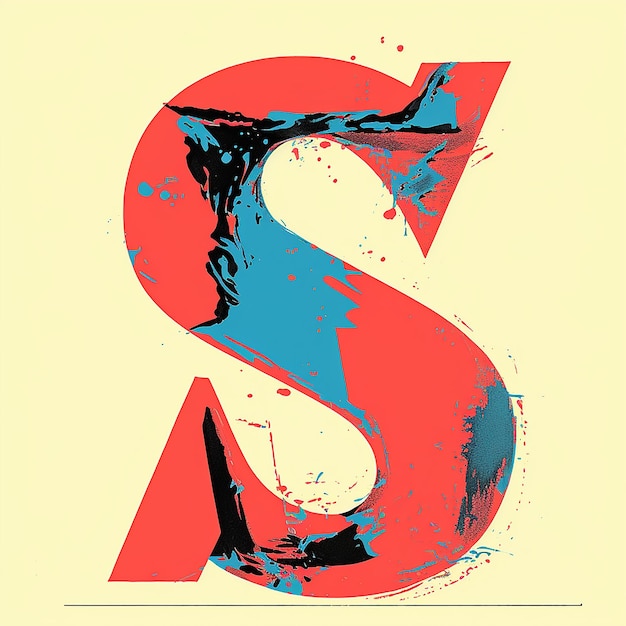 Typographic graphic of the letter S