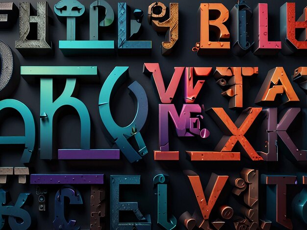 Photo a typography backgrounds artistic and creative 8k background