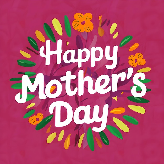 Typography Poster for Happy Mothers Day Lettering Card generative ai