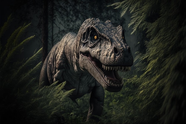 Tyrannosaurus Rex dinosaur ancient carnivore dinosaur extinct animal Generative AI