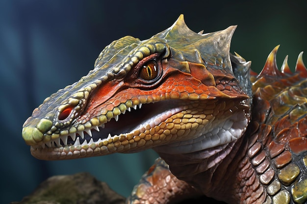 Tyrannosaurus Rex dinosaur closeup portrait Jurassic period