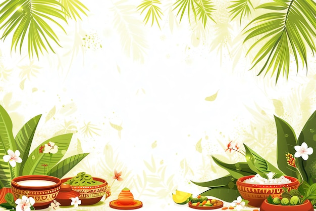 Ugadi Pachadi indian illustration background