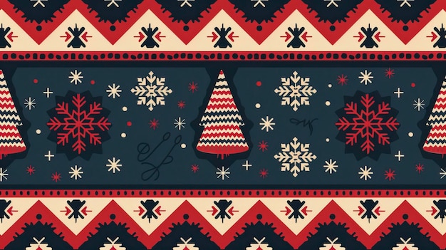 Photo ugly sweater merry christmas party ornament background seamless pattern ar 169 style raw job id dddd