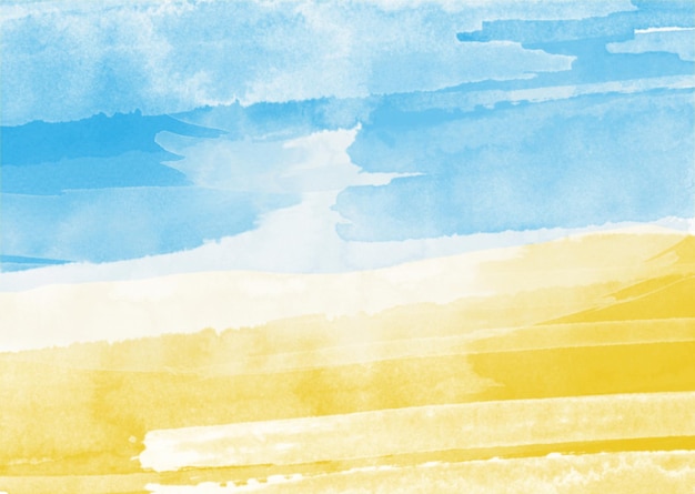 Ukraine flag colors watercolor texture