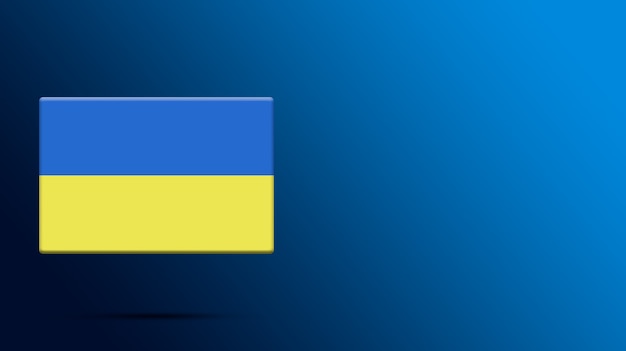 Ukraine flag on realistic platform