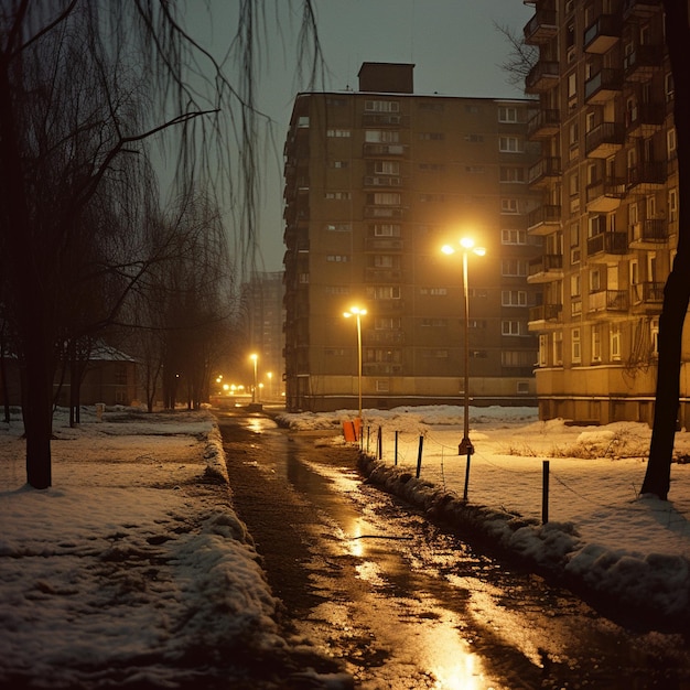 Ukraine winter mud snow cold old apartments