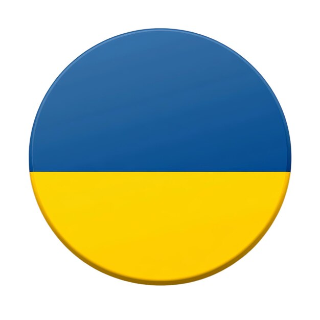 Photo ukrainian flag icon on transparent background cut out png