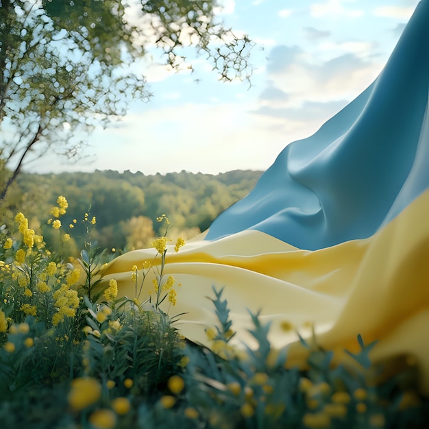 Ukrainian Flag in Nature