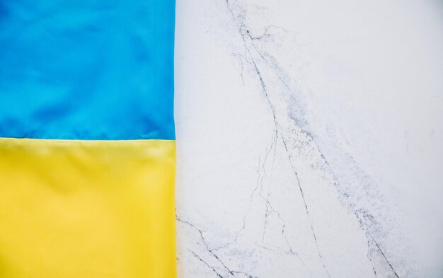 Ukrainian flag on a stone background