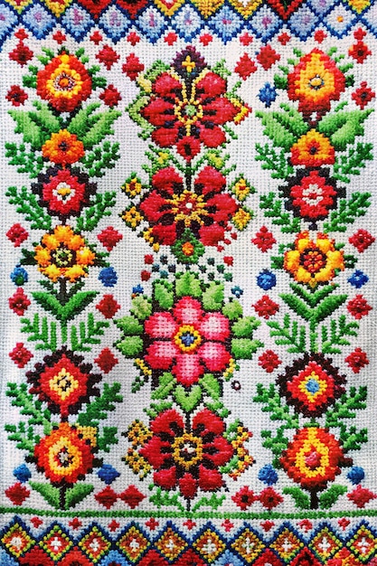 Photo ukrainian folk embroidery handmade