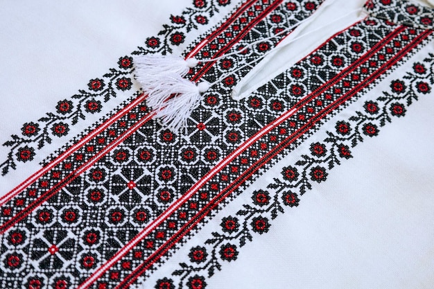 Ukrainian traditional shirts embroidery clothing vishivanka Copy space