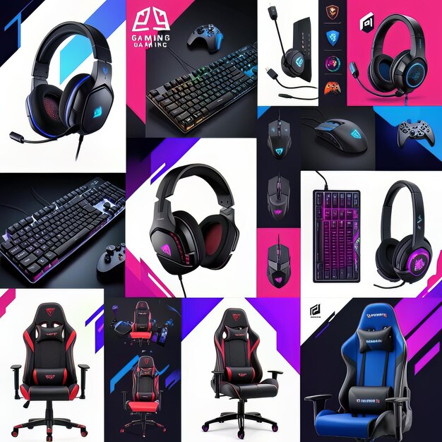 Photo ultimate gaming gear headsets keyboards controllers and chairs