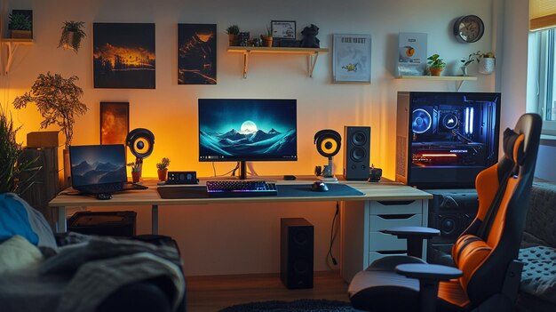 Photo ultimate gaming setup gear aesthetics and performance