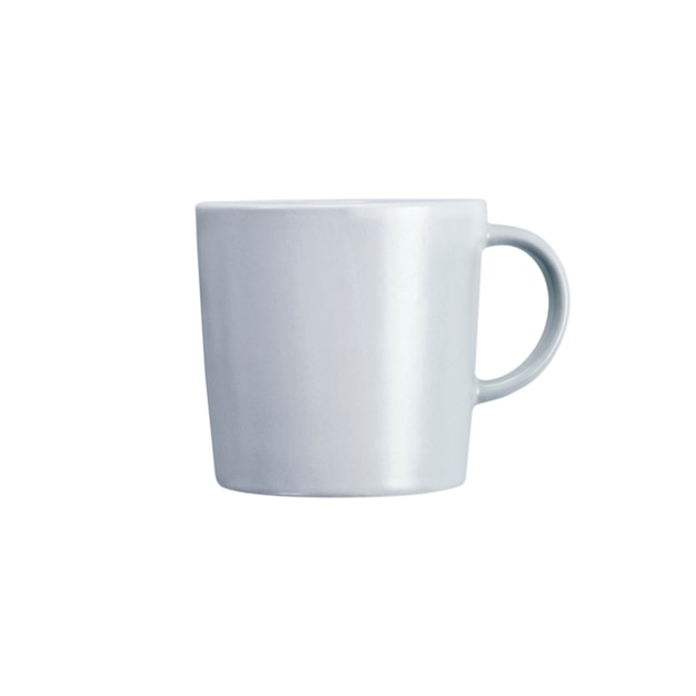 Ultimate gray mug isolated on white background with clipping path