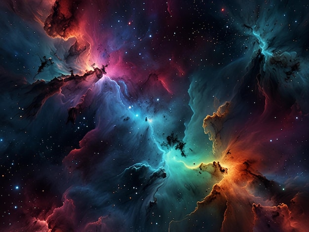 Ultra Detailed Nebula Abstract Wallpaper AI generative