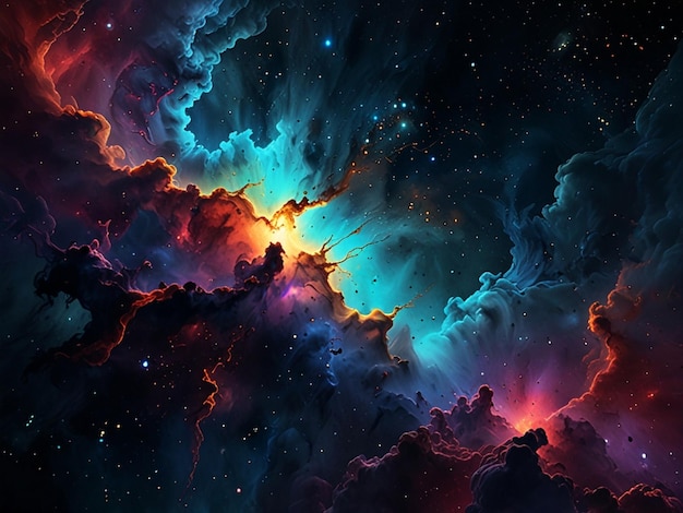 Ultra Detailed Nebula Abstract Wallpaper AI generative