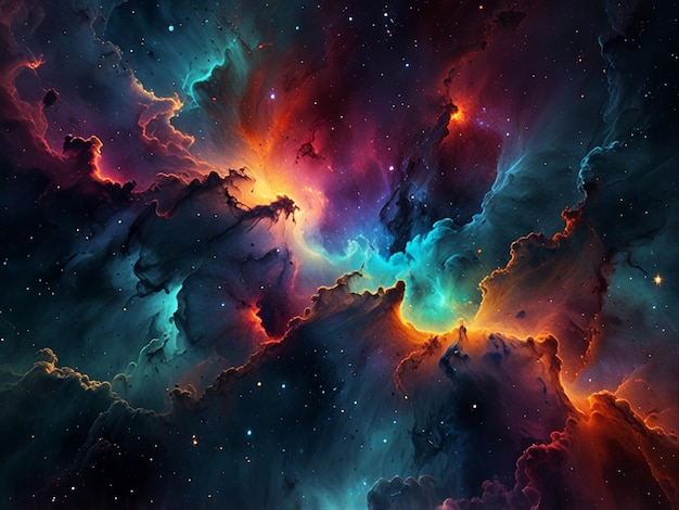 Ultra Detailed Nebula Abstract Wallpaper AI generative