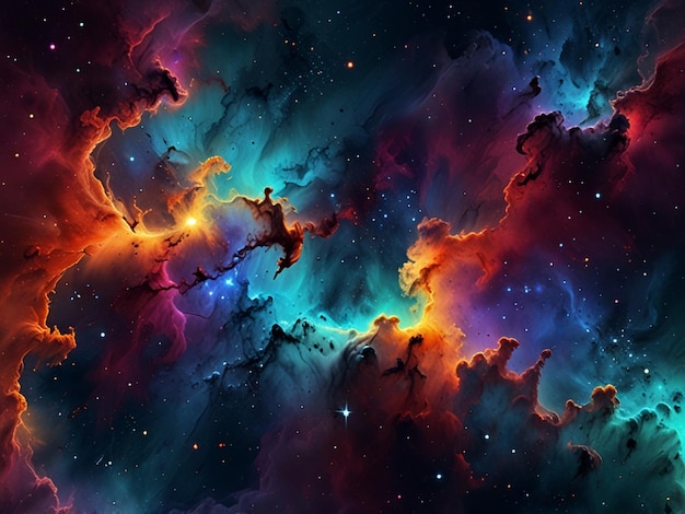 Ultra Detailed Nebula Abstract Wallpaper AI generative