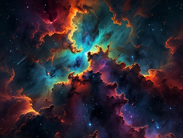 Ultra Detailed Nebula Abstract Wallpaper AI generative