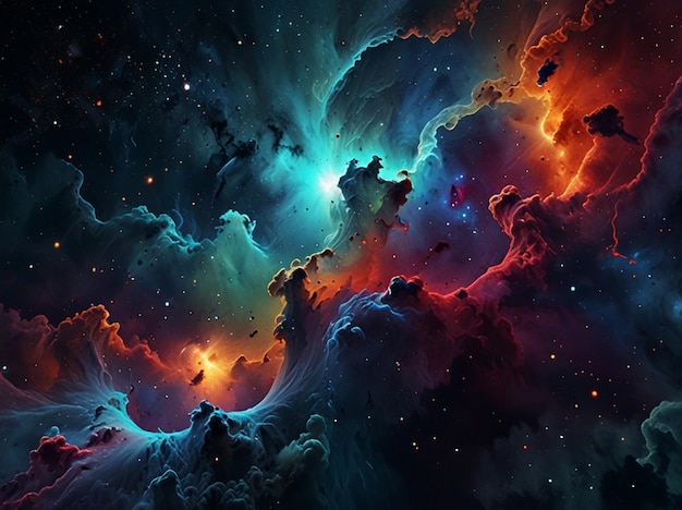 Ultra Detailed Nebula Abstract Wallpaper AI generative