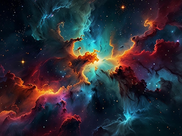 Ultra Detailed Nebula Abstract Wallpaper AI generative