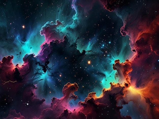 Ultra Detailed Nebula Abstract Wallpaper AI generative