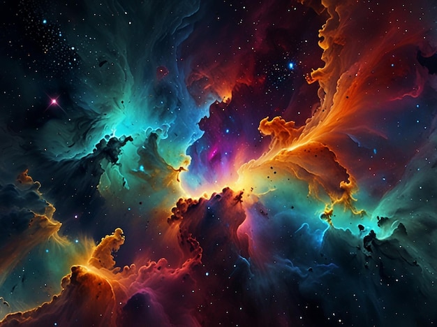 Ultra Detailed Nebula Abstract Wallpaper AI generative