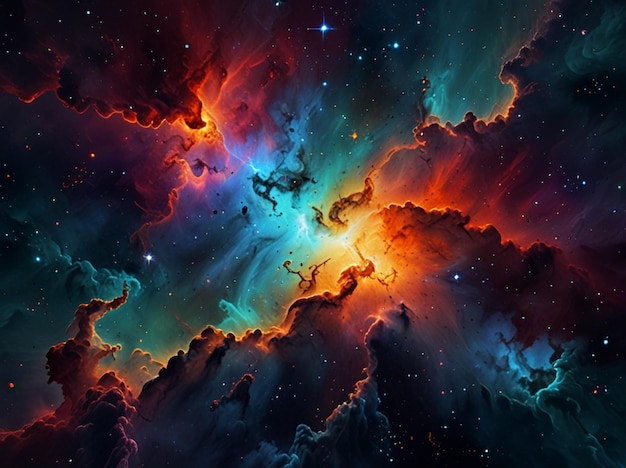 Ultra Detailed Nebula Abstract Wallpaper AI generative