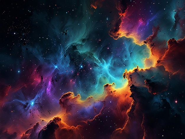 Ultra Detailed Nebula Abstract Wallpaper AI generative