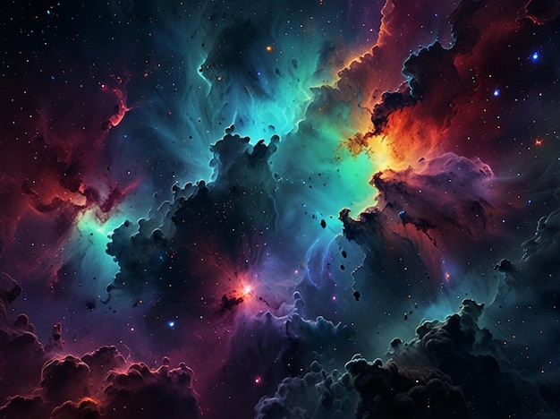 Ultra Detailed Nebula Abstract Wallpaper AI generative