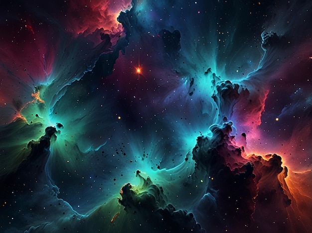 Ultra Detailed Nebula Abstract Wallpaper AI generative