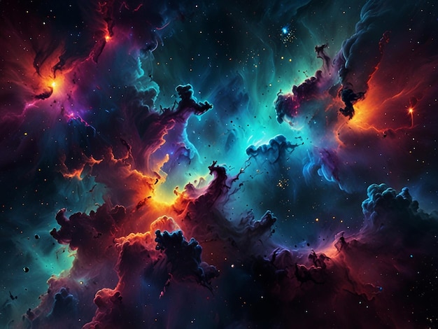 Ultra Detailed Nebula Abstract Wallpaper AI generative