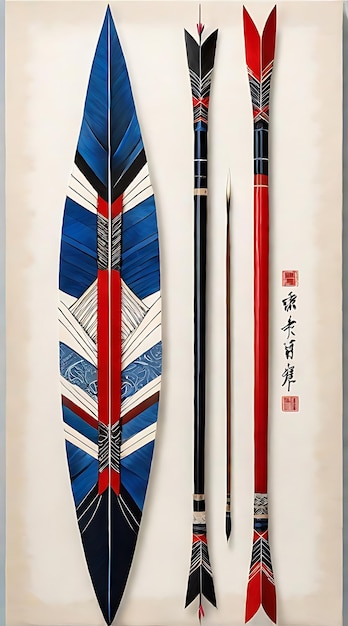 Ultra HD Japanese Ink Painting Capturing the Essence of Yaebame Arrow Fletching by Yukisakura