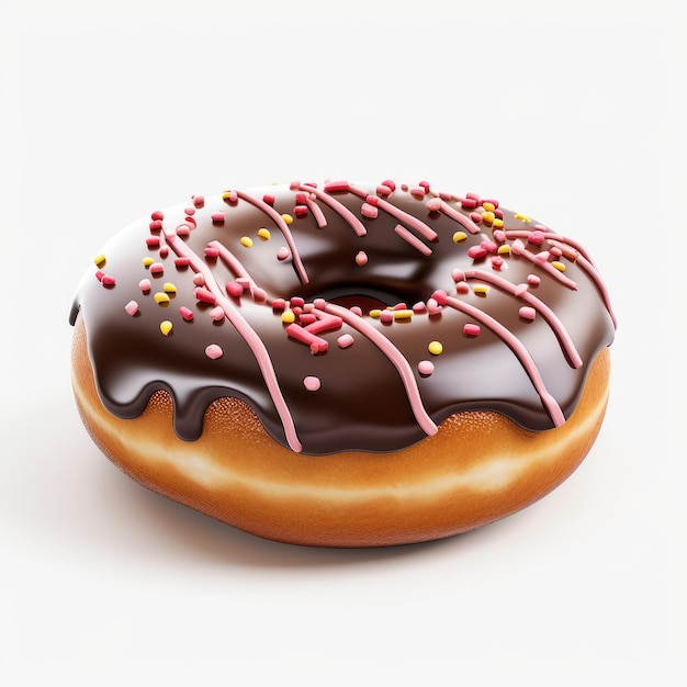 Ultra Realistic 4k Chocolate Donut In 3d Gif