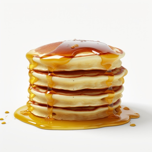 Ultra Realistic 4k Pancakes Stacked Pile With Syrup Mcdonaldpunk Commercial Imagery