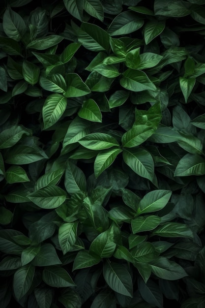 Ultra realistic wallpaper seamless dark green leaves wallpaper