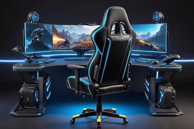 UltraDetailed Mockup Ergonomics Highlighted in Gaming Chair